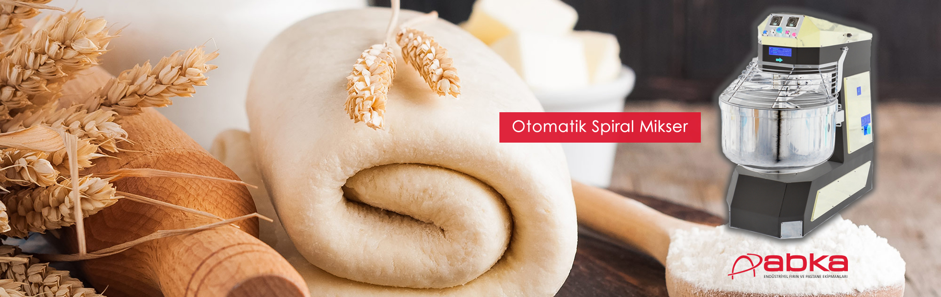 Abka Makina , üretmekte olduğu Hamur Yoğurma , Ekmek Dilimleme ve Planet Mikser 